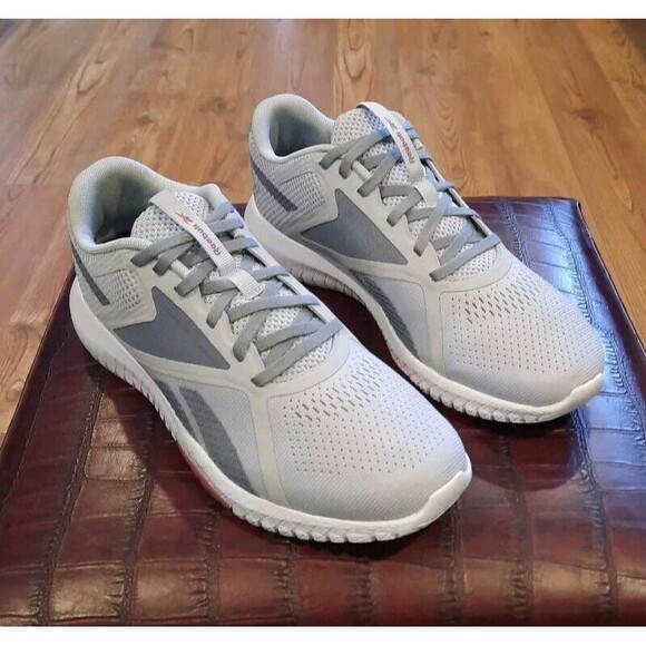 Reebok Flexagon Force Memory Tech Training Shoes Gray White EH0179 Women Sz 9.5 - Picture 1 of 11